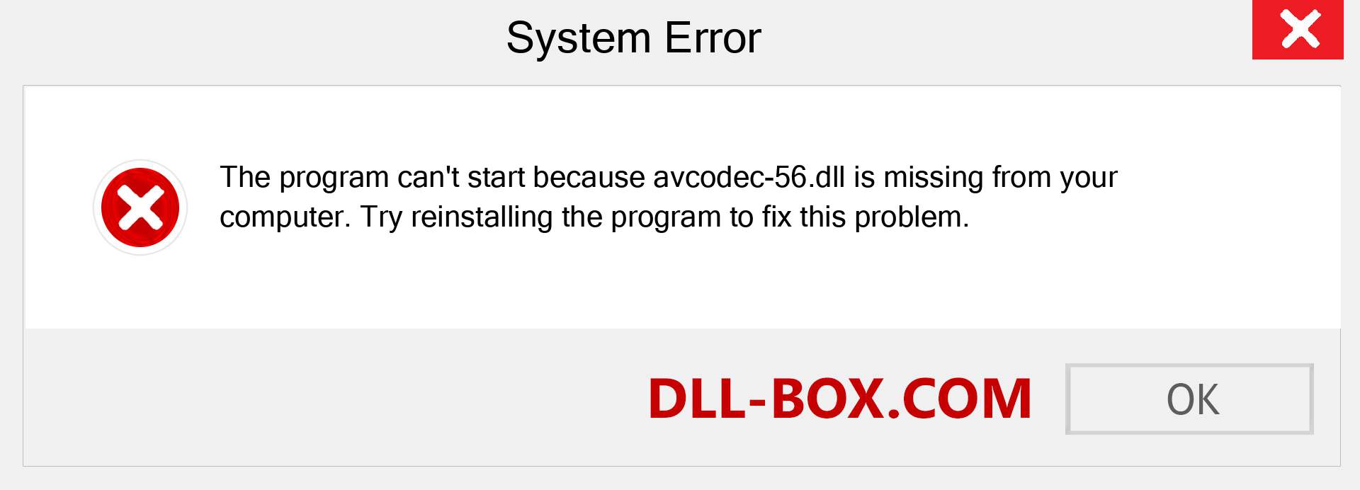  avcodec-56.dll file is missing?. Download for Windows 7, 8, 10 - Fix  avcodec-56 dll Missing Error on Windows, photos, images